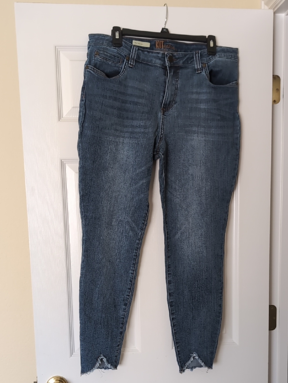 Kut from the Kloth Washed Blue High-Rise Ankle Skinny Jeans